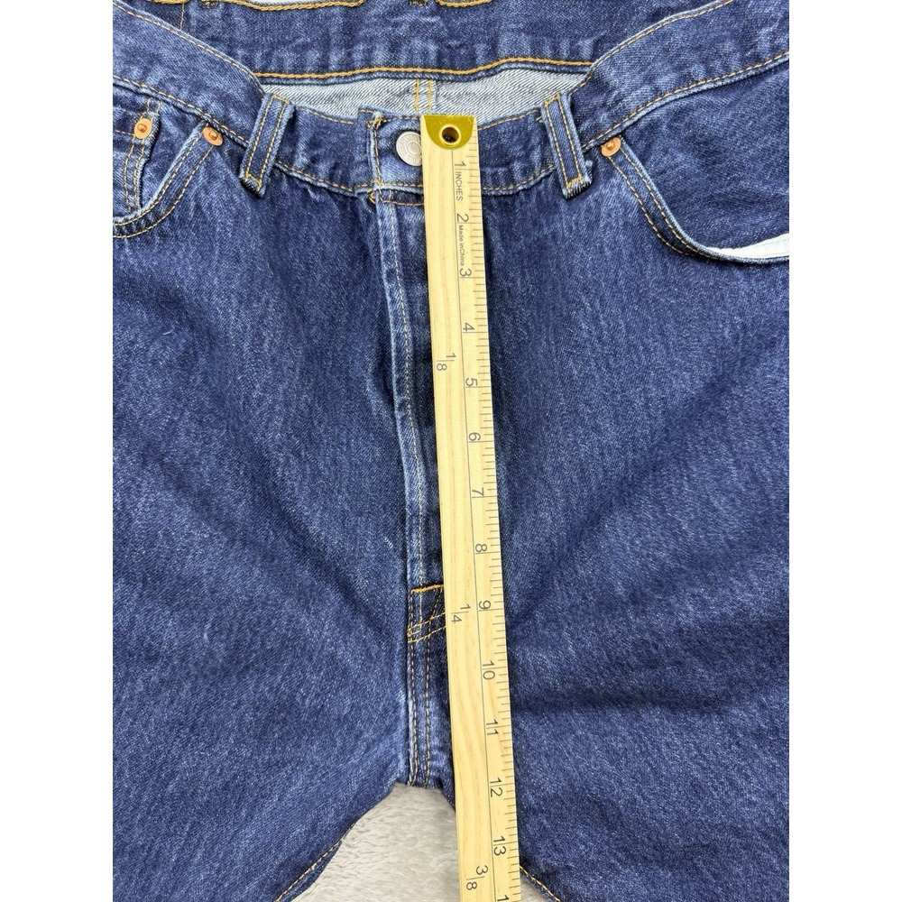 Levi's 501 Mens 40x30 Button Fly Original Fit Dark Wash Jean (Measured 36x28) - Picture 9 of 12